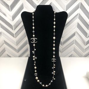 CHANEL Faux Pearl, Bead and Strass Crystal CC Necklace